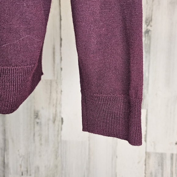 Club Room Men's Soft Red Merino Wool Sweater V-Neck Top Size M Italian Spun Yarn - Picture 7 of 9